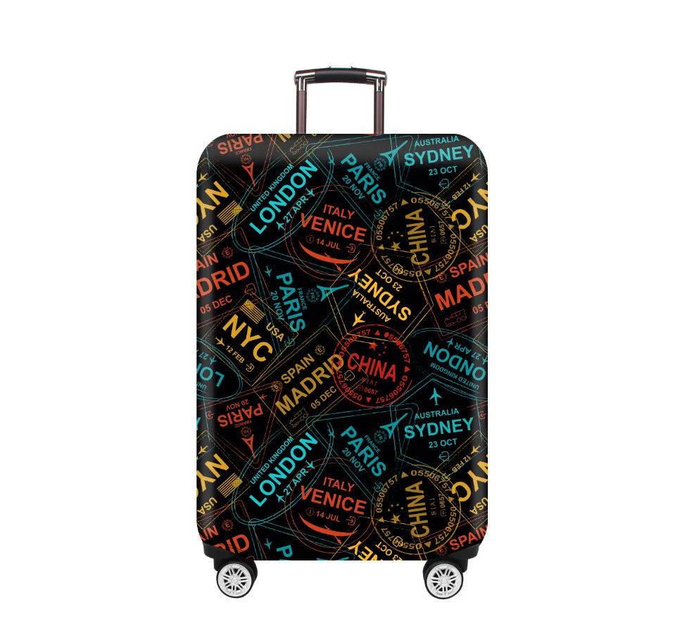 Colourfull Luggage Protective Cover - A.I.C.O