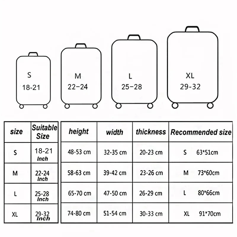 Colourfull Luggage Protective Cover - A.I.C.O