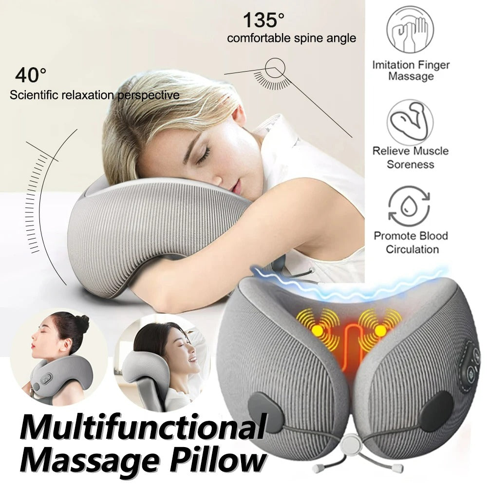 Massage Travel Neck Pillow - A.I.C.O