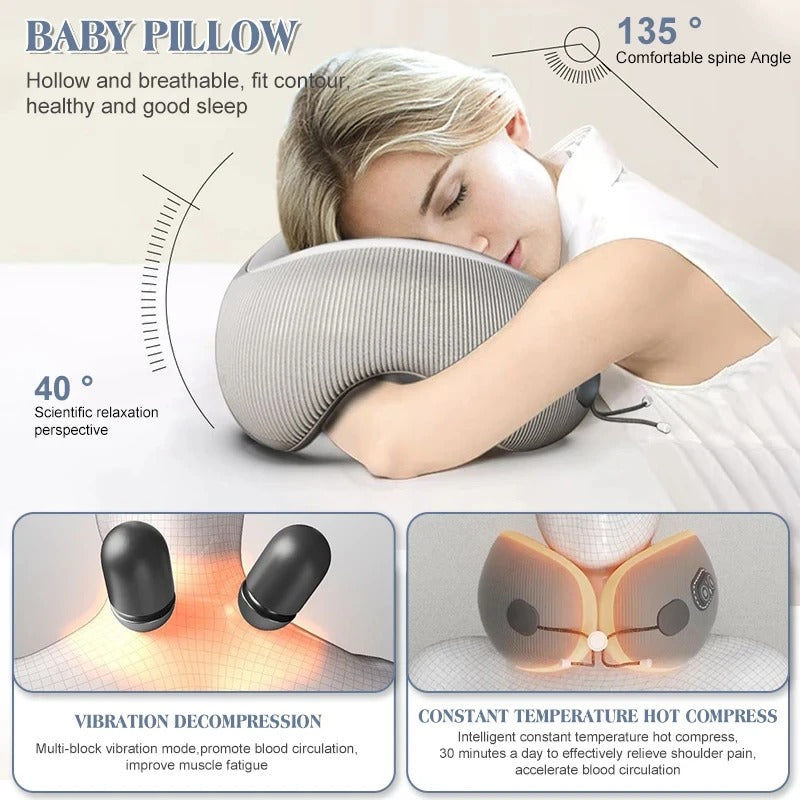 Massage Travel Neck Pillow - A.I.C.O